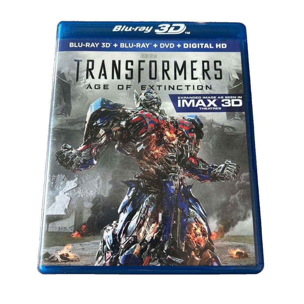Transformers Age of Extinction IMAX 3D Blu-ray DVD Mark Wahlberg Paramount 2014